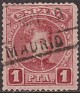 Spain - 1901 - Alfonso XIII - 1 PTA - Carmin - Personajes, Alfonso XIII - Edifil 253 - Alfonso XIII - 0